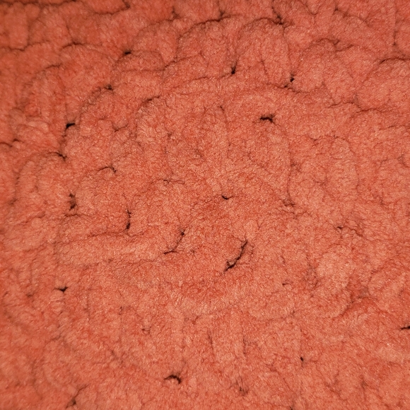 NEW- Handmade Chunky Fall Blanket- Burnt Orange - Picture 5 of 6